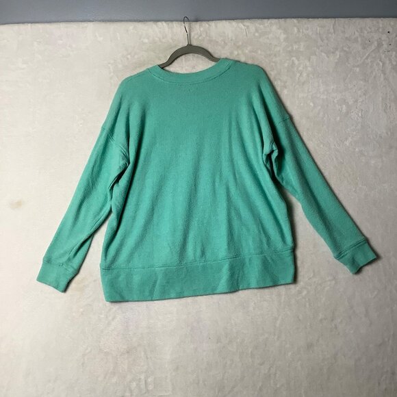 Aerie Women Unreal Mint Green Sweater XS Cotton Blend Long Sleeve Crew Neck - Picture 2 of 8
